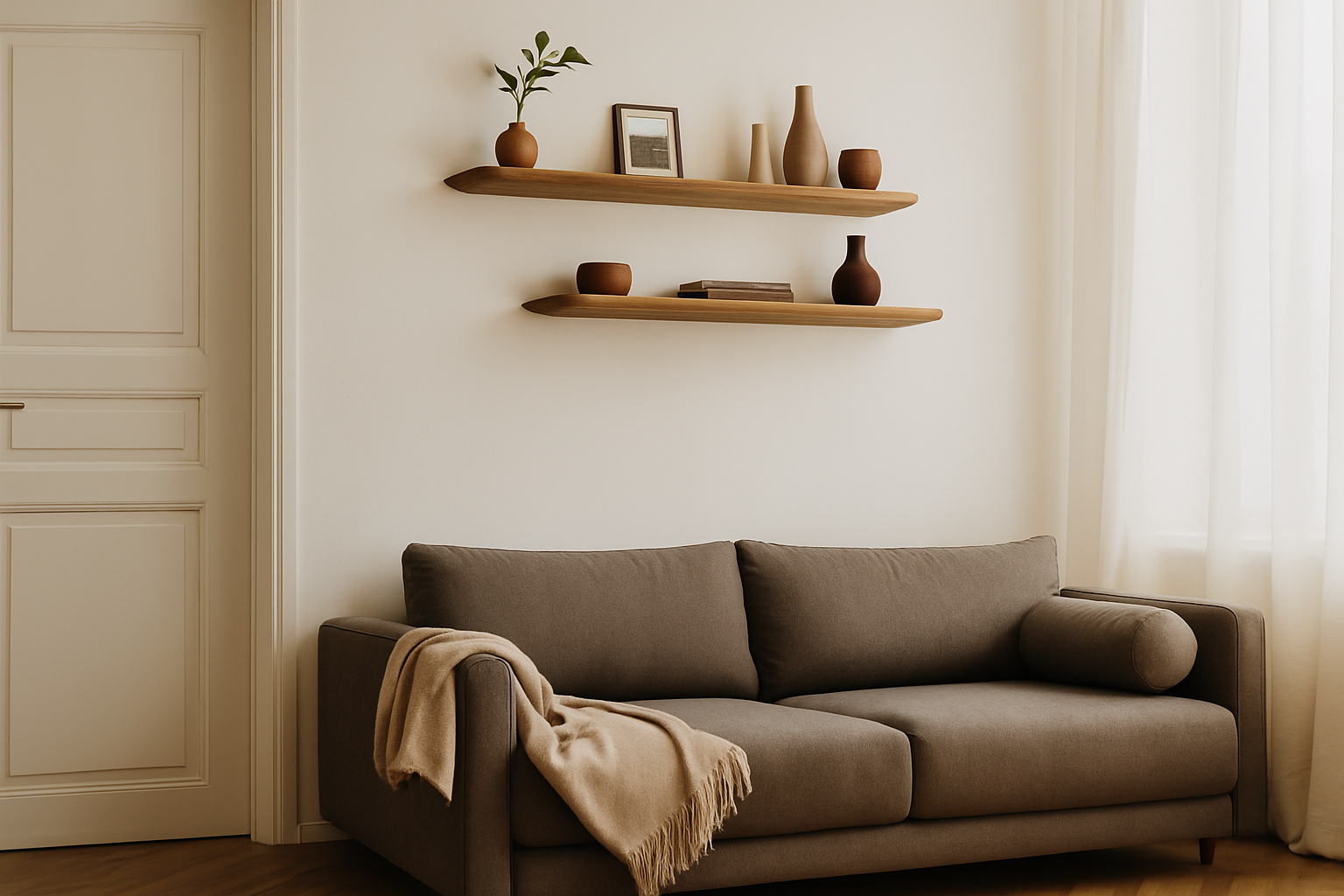 Schwebendes Regal – klare Linien, schwebende Ästhetik